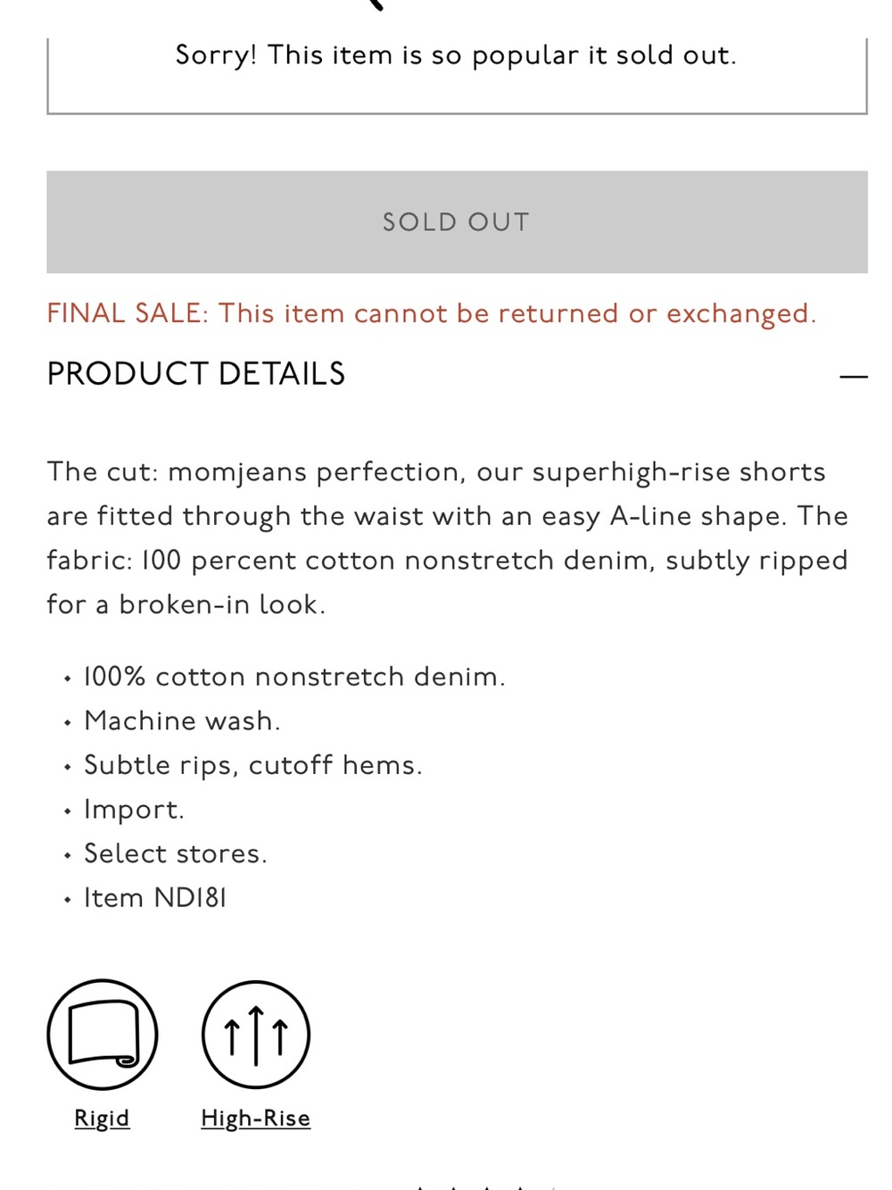 Madewell the Momjean short - Picture 4 of 4